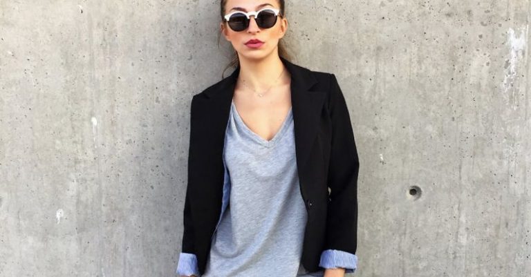 Blazer - Woman Wearing Sunglasses Leaning on Concrete Wall With Left Toe on Wall