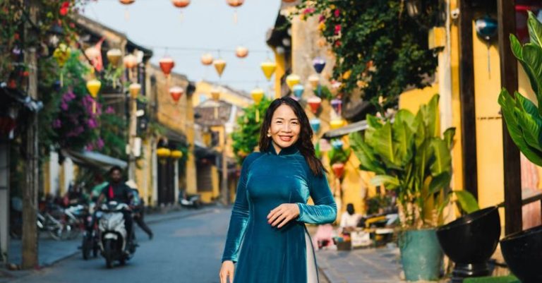 Maxi Dress - A Woman Posing on a Street