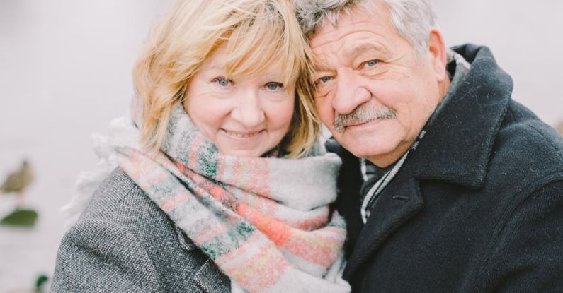 Winter Coats - Elderly Couple in Winter Clothes